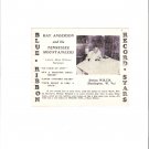 Ray Anderson & Tennessee Mountaineers Country Music 1940s WHTN Radio Promo Card