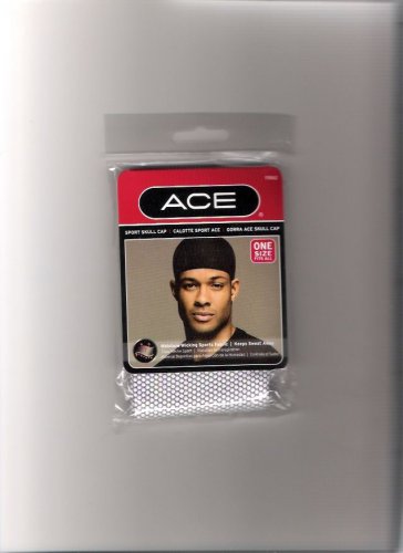 Ace Black & White Checkered Sports Skull Cap One Size Fits All New in Package