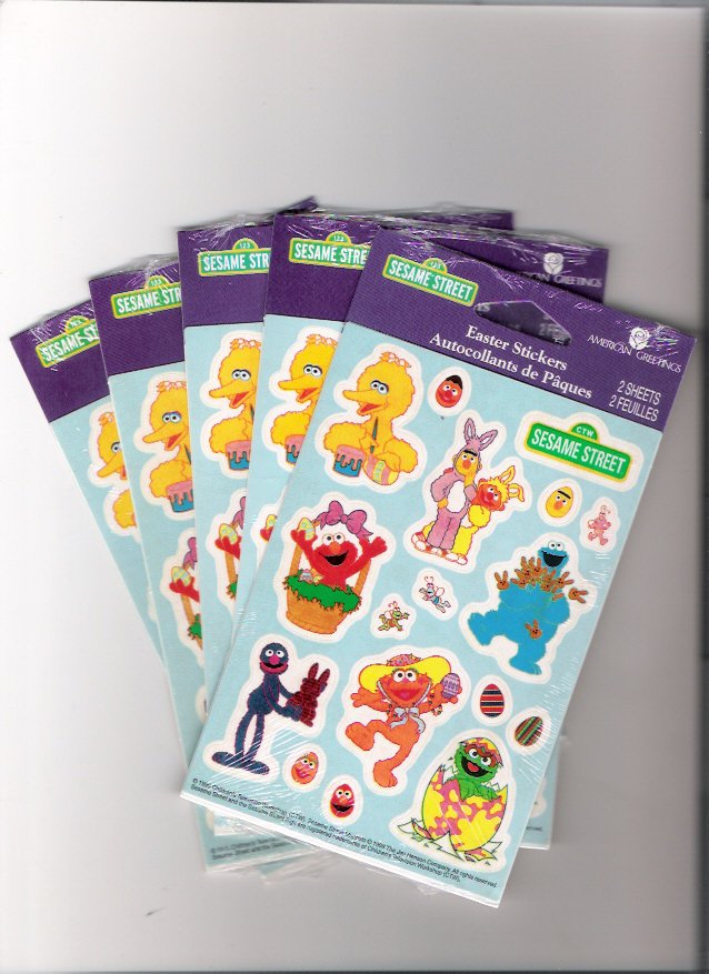 Vintage Sesame Street 2000 Easter Stickers American Greetings
