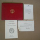 Illinois State University 1972 Red Diploma Cover, Commencement Program, Letter Illinois State University 1972 Red Diploma Cover, Commencement Program, Letter