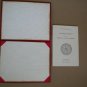 Illinois State University 1972 Red Diploma Cover, Commencement Program, Letter