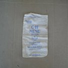 Vintage Advertising C and H Menu Sugar 5 lb. Cloth Empty Bag San Francisco Calif Vintage Advertising C and H Menu Sugar 5 lb. Cloth Empty Bag San Francisco Calif
