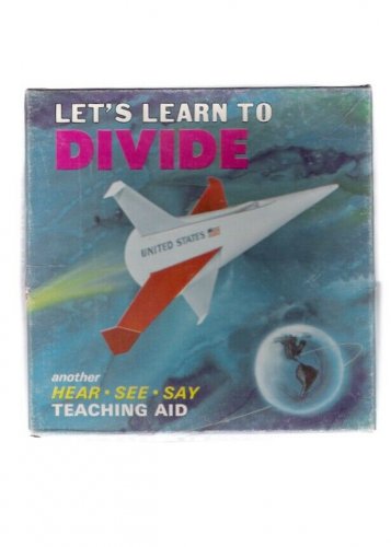 Vintage 1960s Lets Learn To Divide Teaching Aid 3-Record Box Set US Space Theme