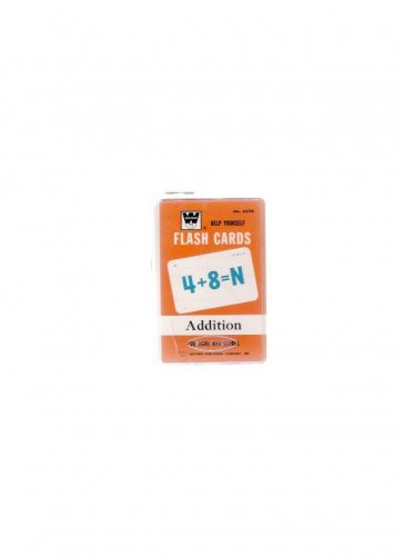 Vintage 1962 Whitman Help Yourself Flash Cards Addition #4570 Complete in Case