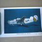 World War II B-24J Liberator Signed Color Print John Shlapak 2002 15th Air Force