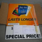 Large Pall Mall Cigs Store Sign Display Kit Corx 2011 New Unused in Box