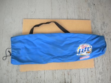 Vintage 2004 Miller Lite Blue Nylon Lightweight Tote Bag With Strap New Unused