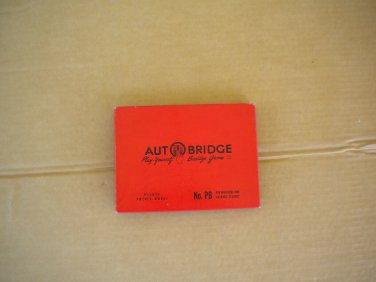 Vintage 1957 Auto Bridge Game Deluxe Pocket Model Complete in Box