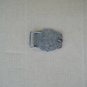 Vintage 1980s Livingston Wells & Co. Gold Dealers Gray Metal Belt Buckle New