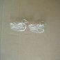 Pair of Vintage Duck Wildlife Clear Glass Decorative Collectible Ashtrays