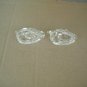Pair of Vintage Duck Wildlife Clear Glass Decorative Collectible Ashtrays