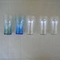 Five Vintage Enjoy Coca-Cola Coke Bell Shape Fountain Glasses Clear Green Blue