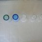 Five Vintage Enjoy Coca-Cola Coke Bell Shape Fountain Glasses Clear Green Blue