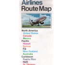Vintage 1973 American Airlines Route Map North America Pacific Caribbean Hawaii