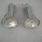 Pair of Vintage Occupied Japan Silver-Plated Vases Fancy Handles Yamato-Gumi
