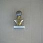 Vintage Abraham Lincoln Brass Bust White Marble Base