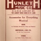 Hunleth Music Co. St. Louis 1940s Large Music Supply Catalog Brochure