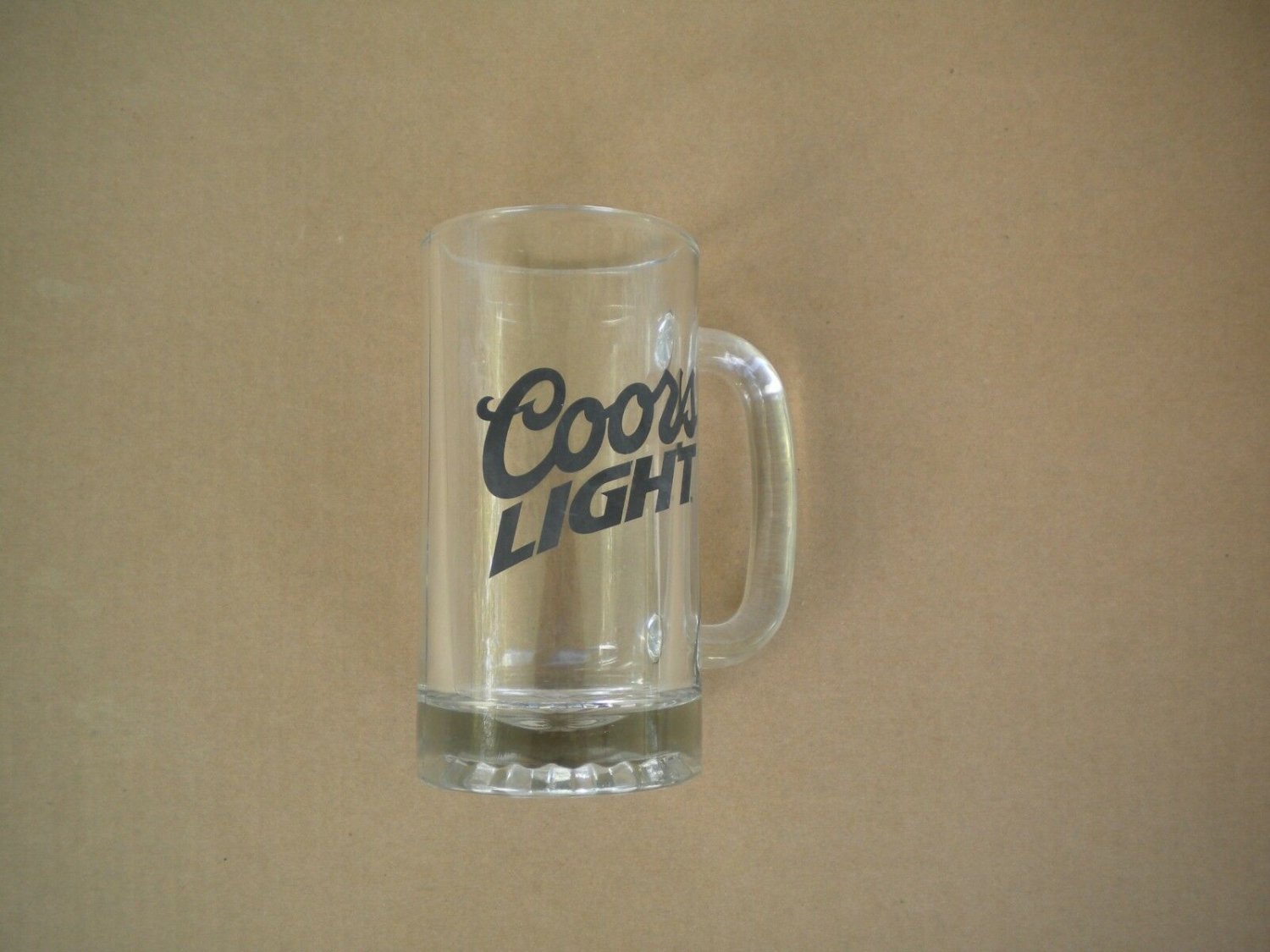 Vintage Coors Light Beer Mug Clear Glass with Handle