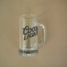 Vintage Coors Light Beer Mug Clear Glass with Handle