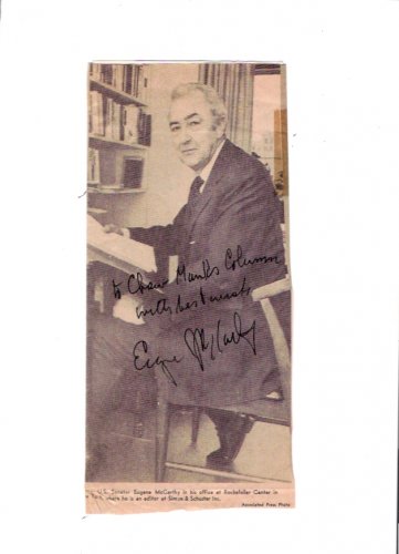 Minnesota Senator Eugene J. McCarthy (3) Signed Items 1973 in Envelope