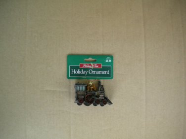 1990s Holiday Time Train Engine Holiday Ornament New on Card