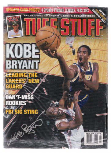 Kobe Bryant LA Lakers Tuff Stuff Magazine April 1998 Still Sealed in Poly Bag