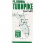 Vintage 1965 Official Florida Turnpike Map Miami Orlando Wildwood Governor Burns