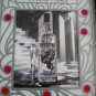Vintage 1980s Vee Ba Rova Wyborowa Polish Vodka Sign & Mirror Wood Glass Frame