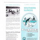 Vintage 1979 Southern Illinois Lake Guide Fishing Brochure & Map Art Reid
