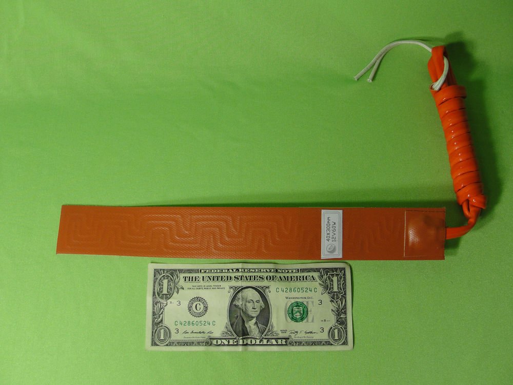 60 Watt 12 Volt Silicone fuel line / tank heater for Diesel / Biodiesel