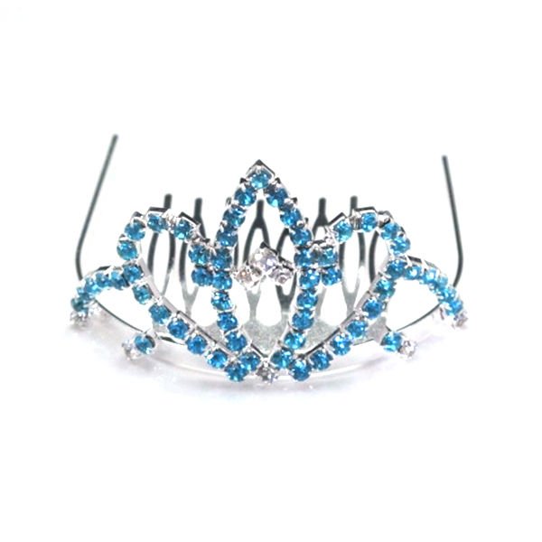Ladies Wedding Tiara Comb Prom Bridal Crystal Slide Crowns Tiaras Diamante Piece