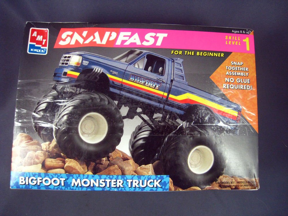 1993 Amt Ertl Snapfast Model Bigfoot Monster Truck Kit #8744 Level 1 ...