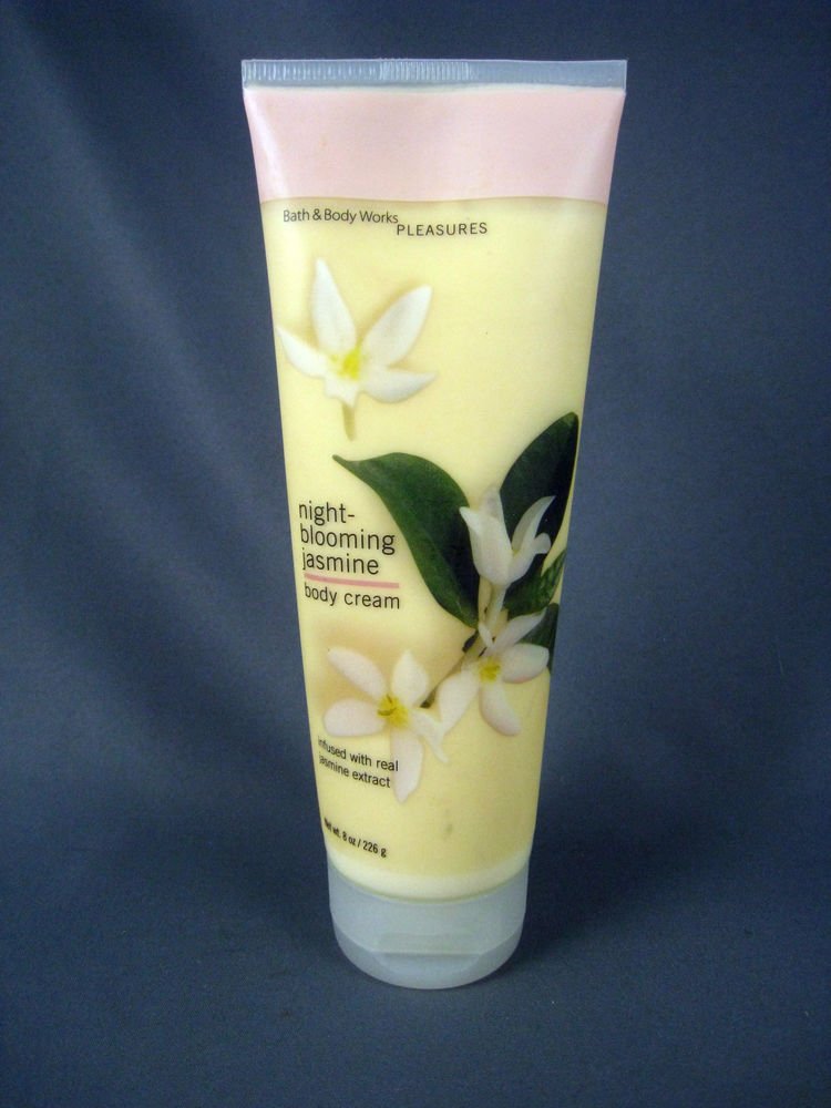 Bath And Body Works Original Night Blooming Jasmine Creamy Body Cream 8oz NEW