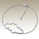 RELAXATION - Lovely Clouds 925 Sterling Silver Bracelet in Gift Wrapping