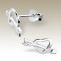 LOVE - Cupid Heart Arrow 925 Sterling Silver Stud Earrings