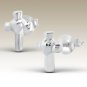 Unconditional Love - Heart Cross 925 Sterling Silver Stud Earrings in Gift Wrapping
