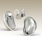 GRACE - Elegant Cashew 925 Sterling Silver Stud Earrings in Gift Wrapping