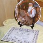 VINTAGE Santa in his workshop made of porcelain COA Plate