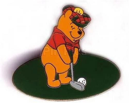 Winnie The Pooh Golf Golfing Wdw Walt Disney World Authentic Disney Pin