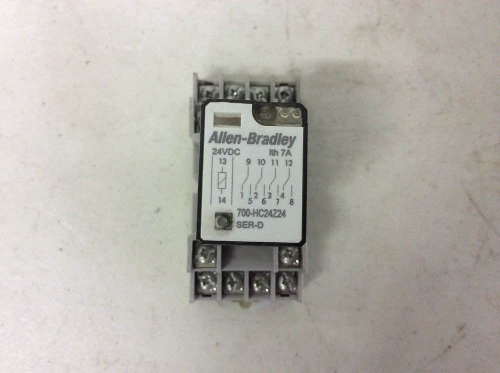 Allen Bradley 700-HC24Z24 Pilot Relay w/ Base 24 VDC 7 Amp 700HC24Z24