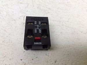 NEW LOVATO AUXILIARY CONTACT BLOCK 600 VAC 6/3 AMP TYPE G480/20 