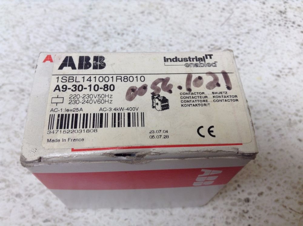 ABB A9-30-10-80 220-240 VAC Motor Starter A9301080 1SBL141001R8010 New