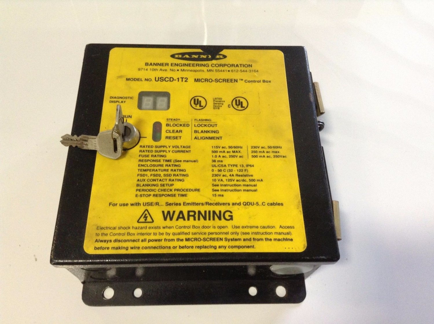 Banner USCD-1T2 Micro Screen Control Box Light Curtain USCD1T2