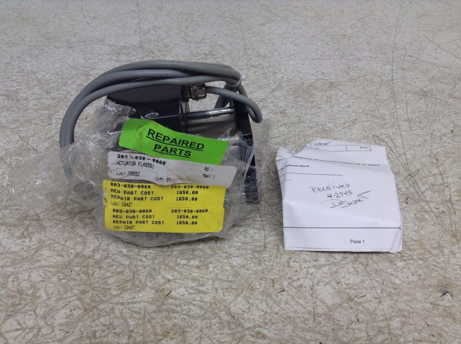 Prescion Step Systems FLA 2551 NDA080F0058 Actuator FLA2551 822502E190