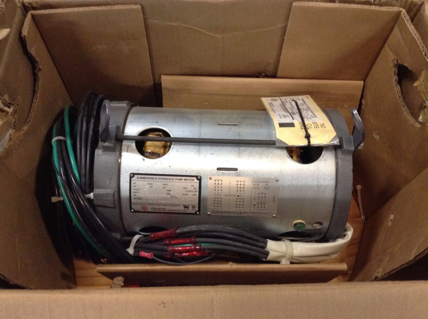 U.S. Motors EZ15S1HZ 160ZBS 15 HP 200 V 3430 RPM Submersible Hyd Pump