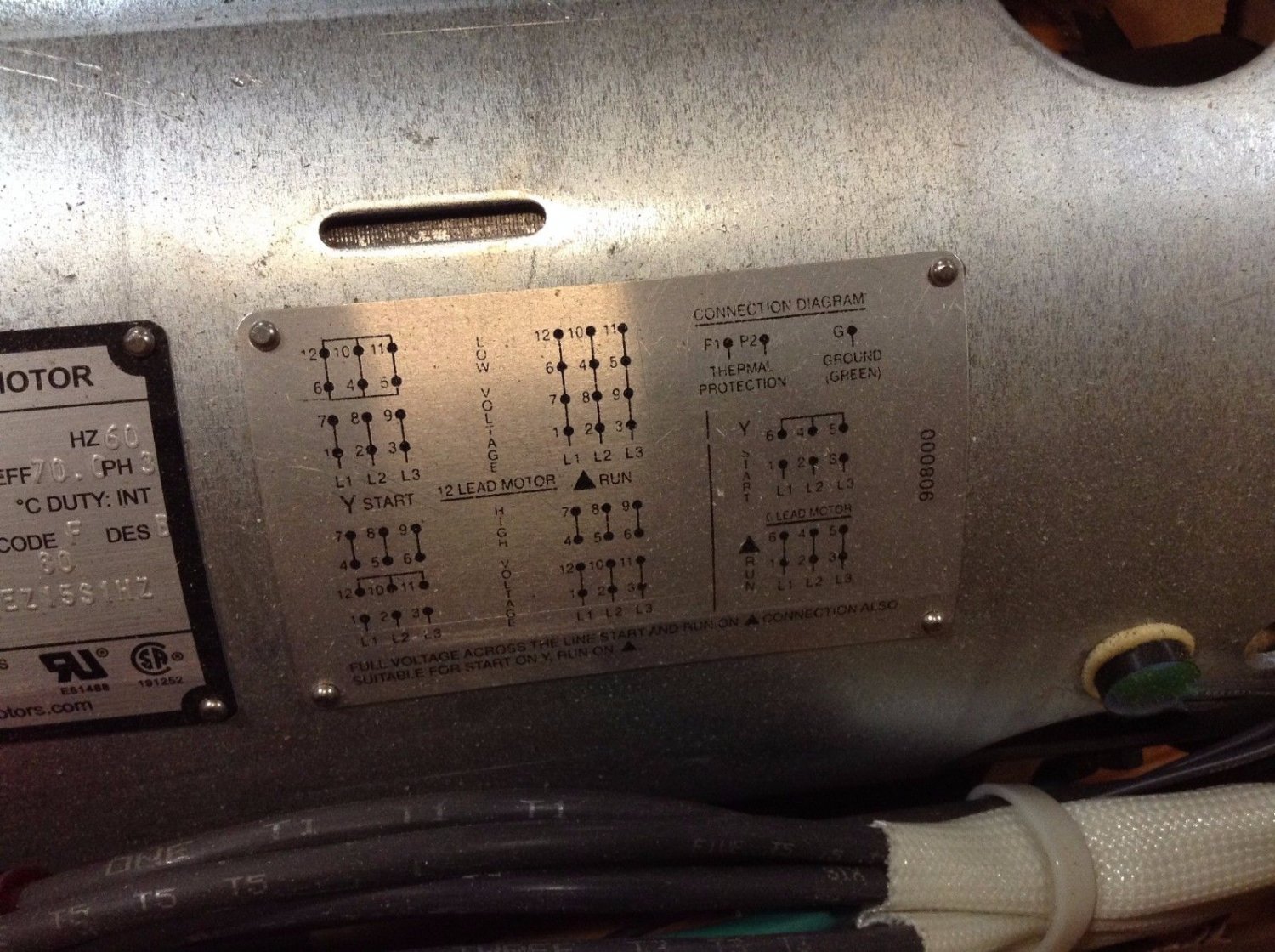 U.S. Motors EZ15S1HZ 160ZBS 15 HP 200 V 3430 RPM Submersible Hyd Pump