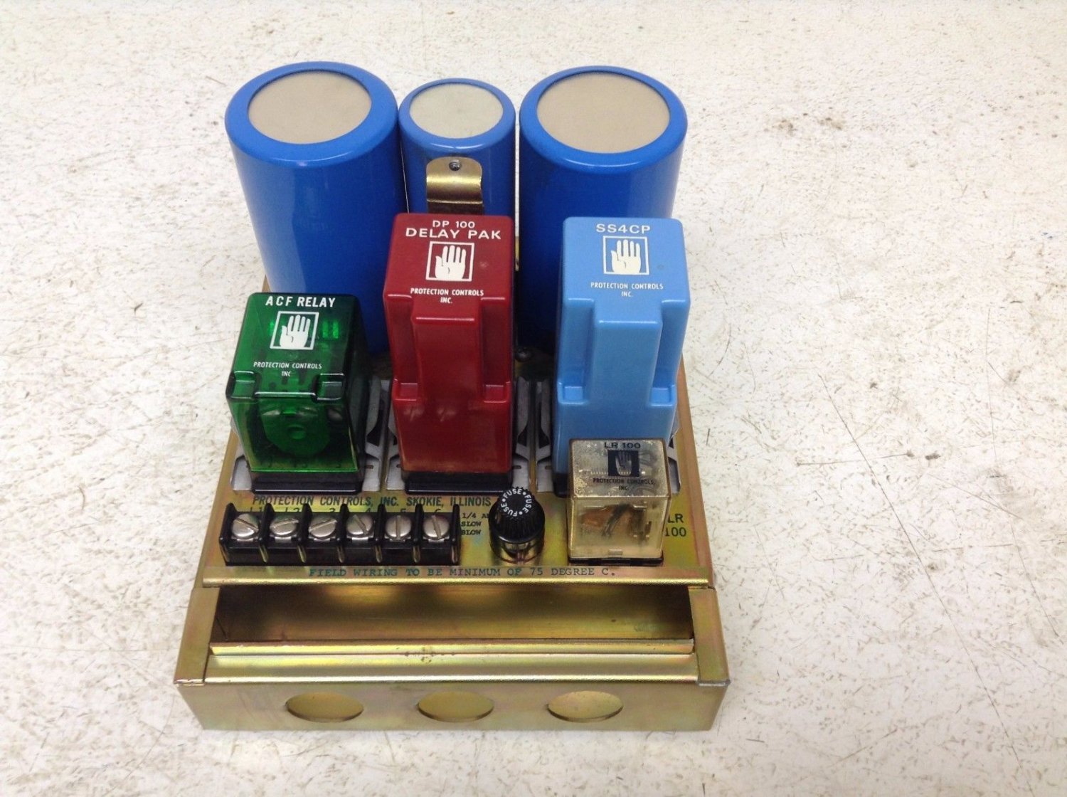 Protection Controls 7658 ACF Relay DP100 SS4CP 117 VAC Power Delay Pak LR100