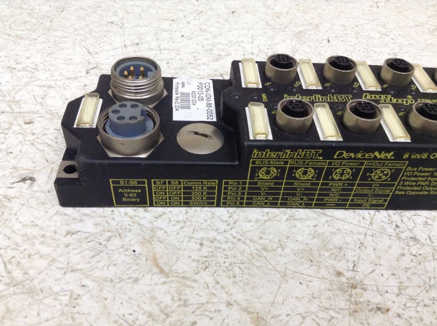 Turck CDN-IOM-88-0052 bus stop Devicenet I/O Block CDNIOM880052 (TSC)