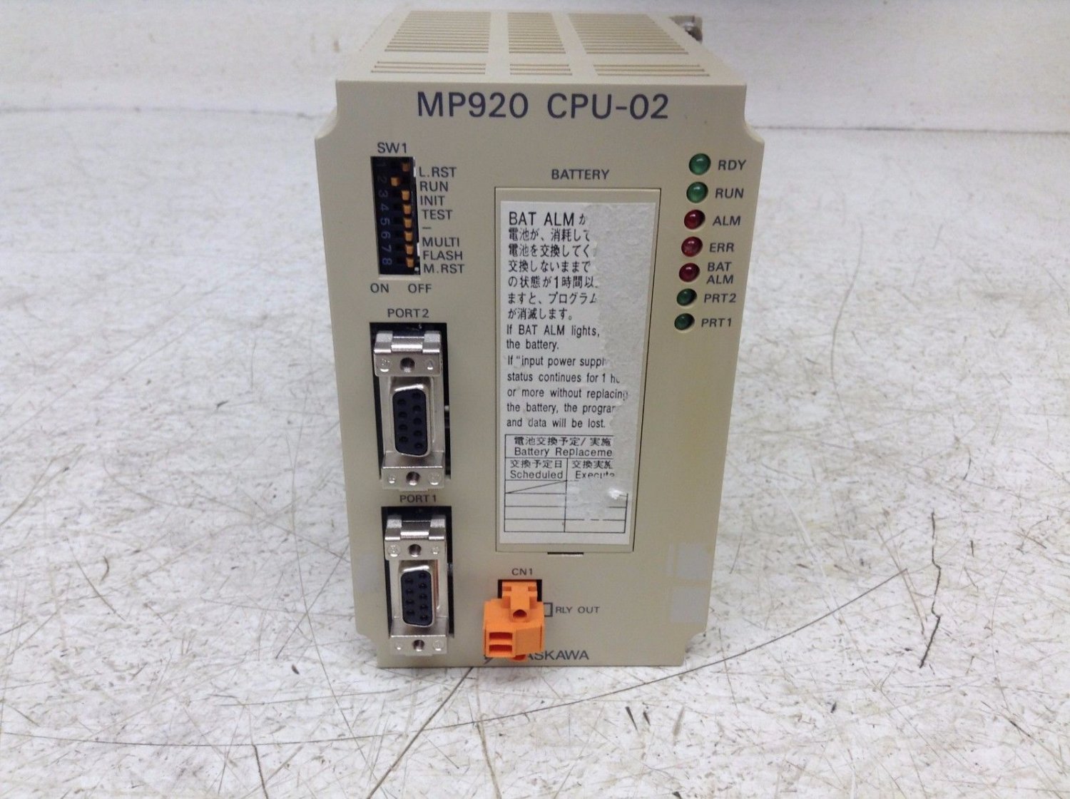 Yaskawa JEPMC-CP210 Ver A8A15 CPU-02 CPU Module JEPMCCP210 MP920