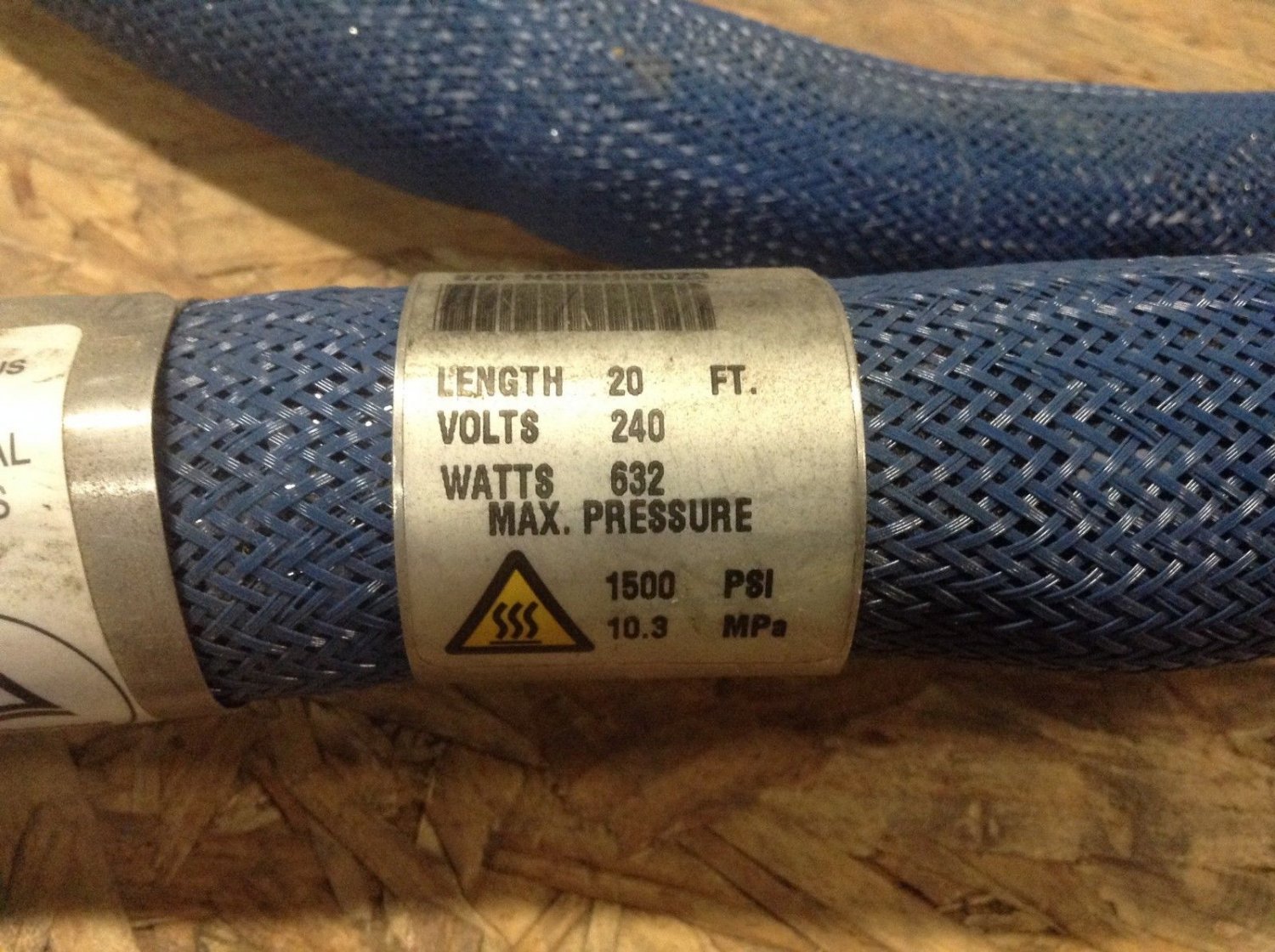 Nordson 223836B 20' Foot Hot Melt Glue Hose 240 V 632 W